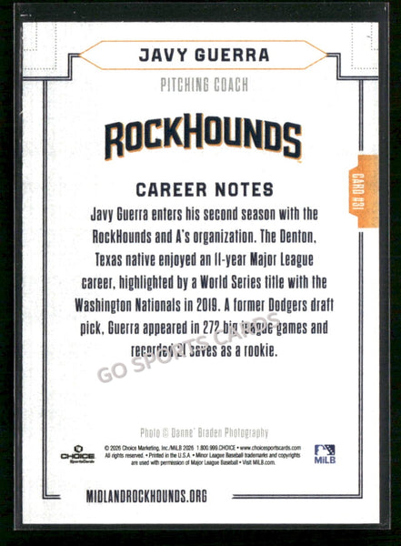 2026 Midland RockHounds Javy Guerra