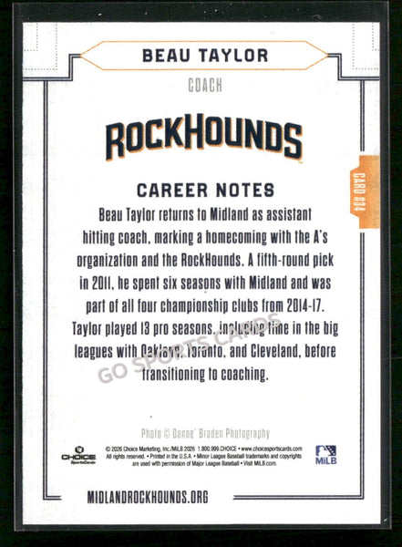 2026 Midland RockHounds Beau Taylor