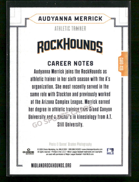 2026 Midland RockHounds Audyanna Merrick