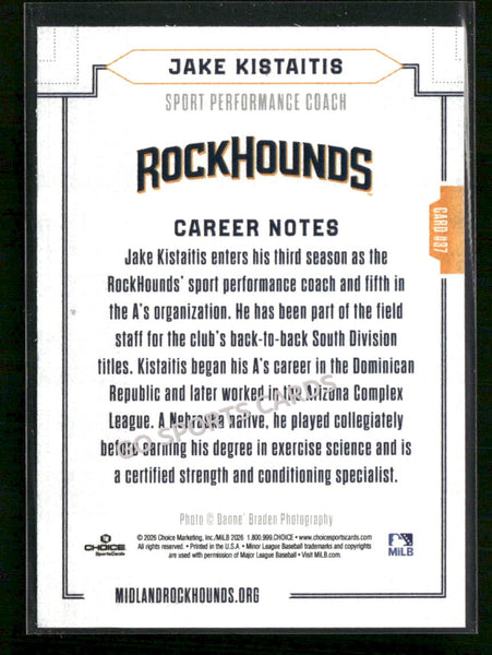 2026 Midland RockHounds Jake Kistaitis