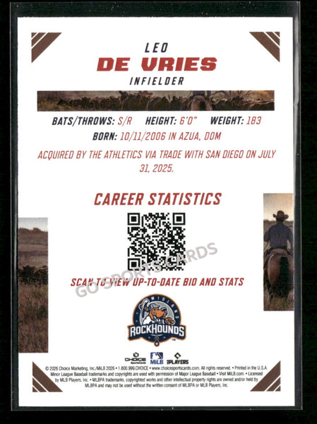 2026 Texas League Top Prospects Leo De Vries