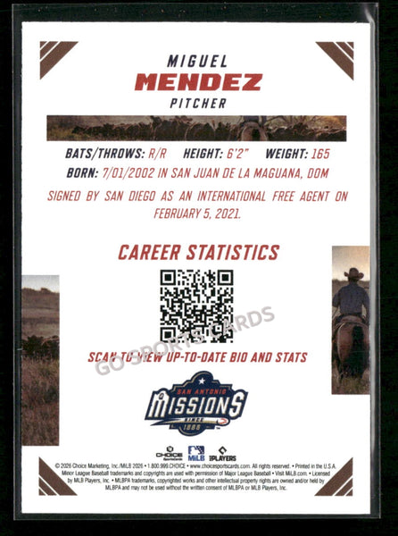 2026 Texas League Top Prospects Miguel Mendez