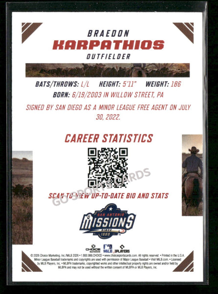 2026 Texas League Top Prospects Braedon Karpathios