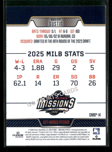 2026 San Antonio Missions Harry Gustin