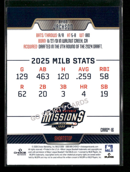 2026 San Antonio Missions Ryan Jackson