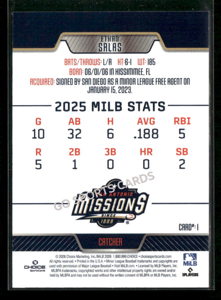 2026 San Antonio Missions Ethan Salas