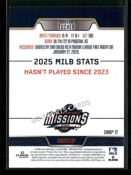 2026 San Antonio Missions Carson Tucker