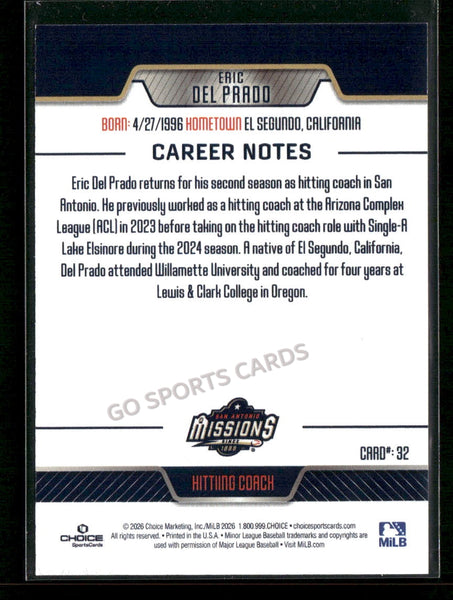 2026 San Antonio Missions Eric Del Pardo