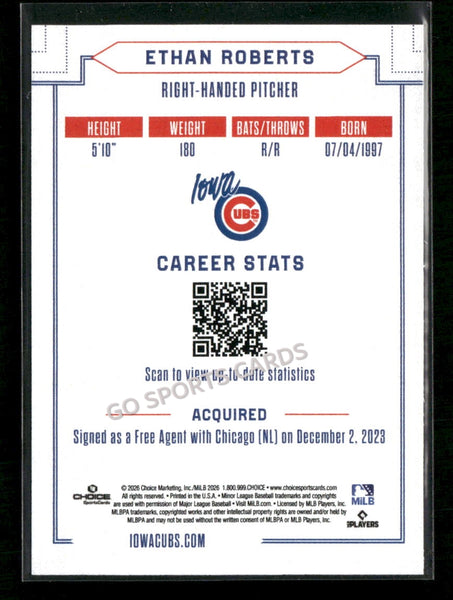 2026 Iowa Cubs Ethan Roberts