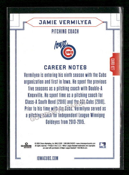 2026 Iowa Cubs Jamie Vermilyea