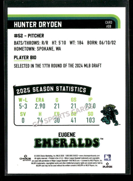 2026 Eugene Emeralds Hunter Dryden