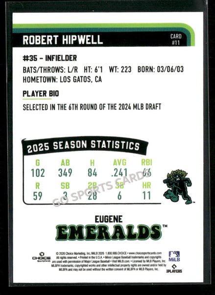 2026 Eugene Emeralds Robert Hipwell