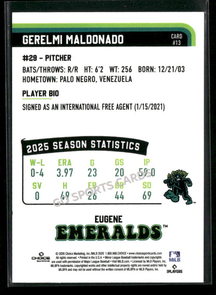 2026 Eugene Emeralds Gerelmi Maldonado