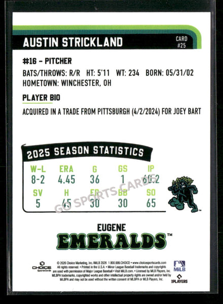 2026 Eugene Emeralds Austin Strickland