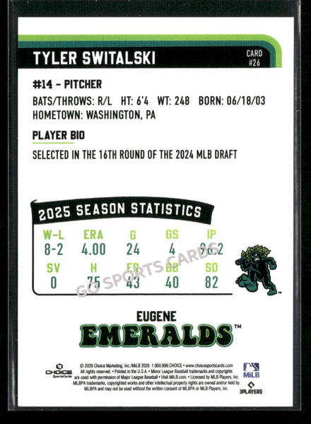 2026 Eugene Emeralds Tyler Switalski