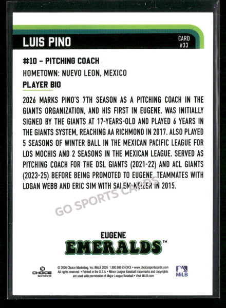 2026 Eugene Emeralds Luis Pino