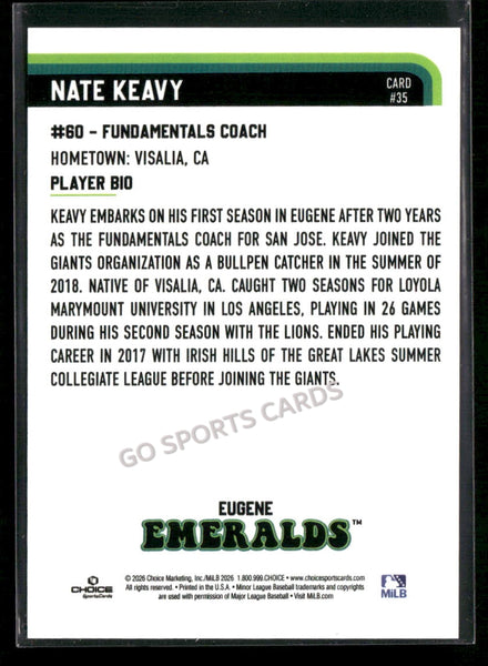 2026 Eugene Emeralds Nate Keavy