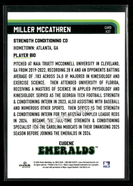 2026 Eugene Emeralds Miller McCathren