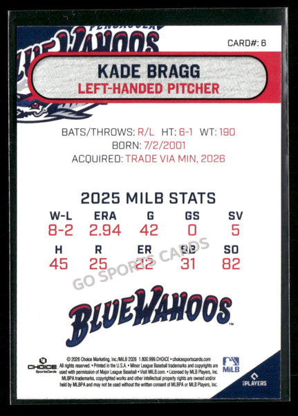 2026 Pensacola Blue Wahoos Kade Bragg