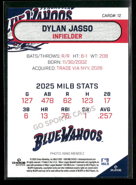 2026 Pensacola Blue Wahoos Dylan Jasso