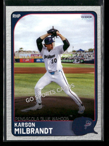 2026 Pensacola Blue Wahoos Karson Milbrandt