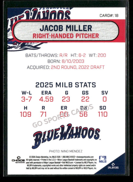 2026 Pensacola Blue Wahoos Jacob Miller