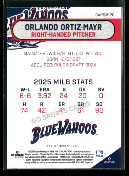 2026 Pensacola Blue Wahoos Orlando Ortiz Mayr