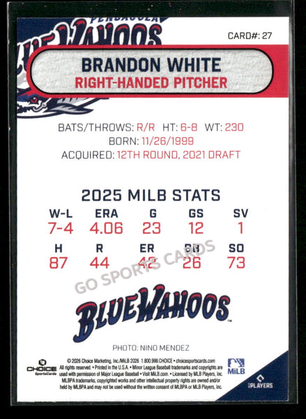 2026 Pensacola Blue Wahoos Brandon White