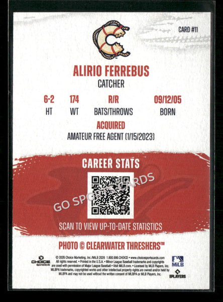 2026 Clearwater Threshers Alirio Ferrebus