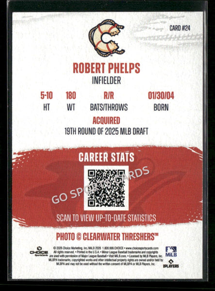 2026 Clearwater Threshers Robert Phelps