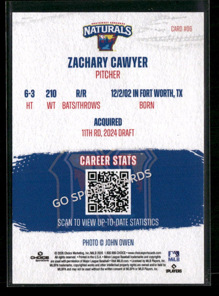 2026 Northwest Arkansas Naturals Zachary Cawyer