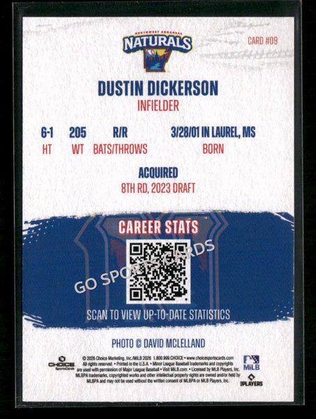 2026 Northwest Arkansas Naturals Dustin Dickerson