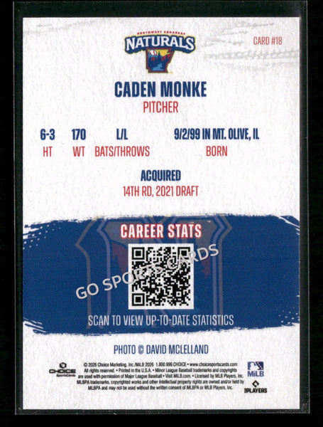 2026 Northwest Arkansas Naturals Caden Monke