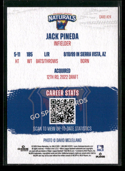 2026 Northwest Arkansas Naturals Jack Pineda