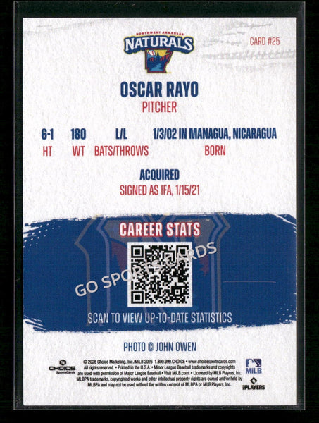 2026 Northwest Arkansas Naturals Oscar Rayo