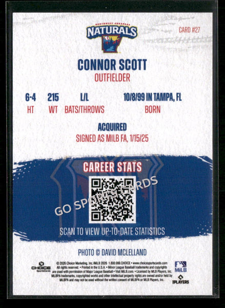 2026 Northwest Arkansas Naturals Connor Scott