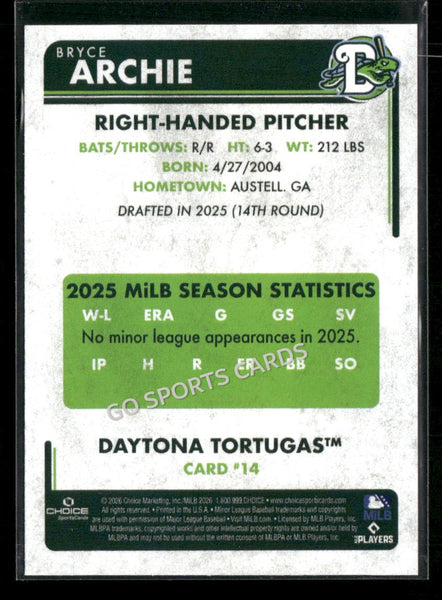 2026 Daytona Tortugas Bryce Archie