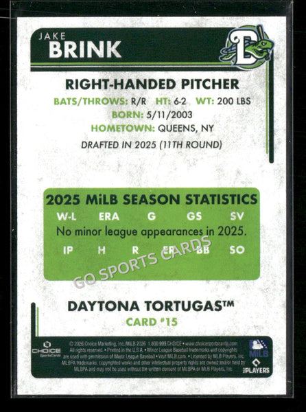 2026 Daytona Tortugas Jake Brink