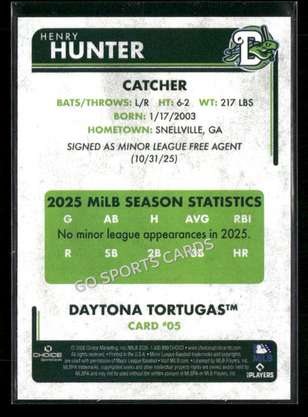 2026 Daytona Tortugas Henry Hunter