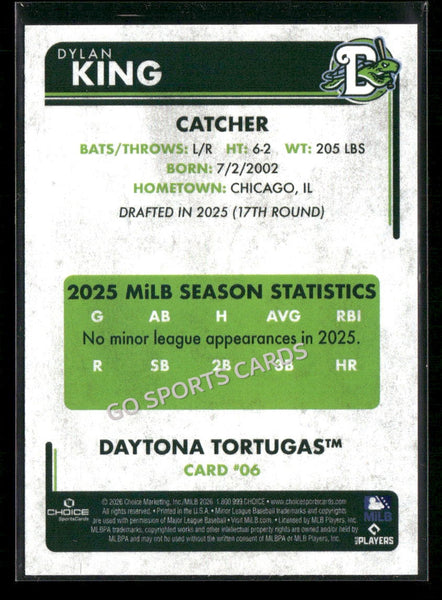 2026 Daytona Tortugas Dylan King