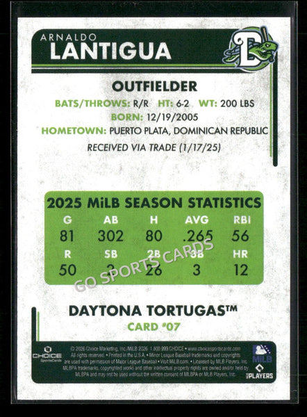2026 Daytona Tortugas Arnaldo Lantigua