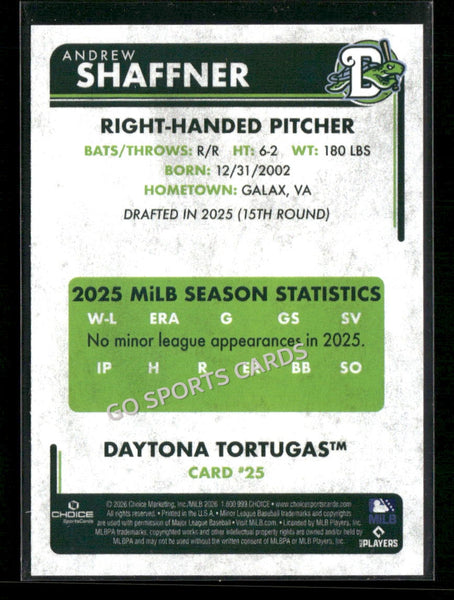 2026 Daytona Tortugas Andrew Shaffner