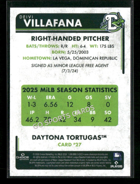 2026 Daytona Tortugas Deivi Villafana