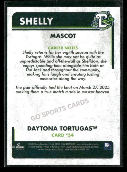 2026 Daytona Tortugas Shelly Mascot