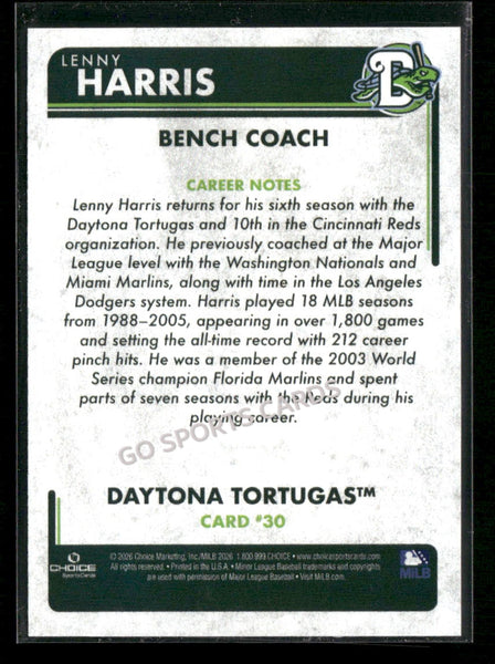 2026 Daytona Tortugas Lenny Harris