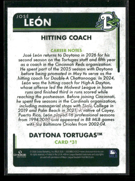 2026 Daytona Tortugas Jose Leon