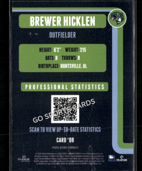 2026 Gwinnett Stripers Brewer Hicklen