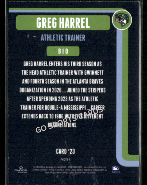 2026 Gwinnett Stripers Greg Harrel