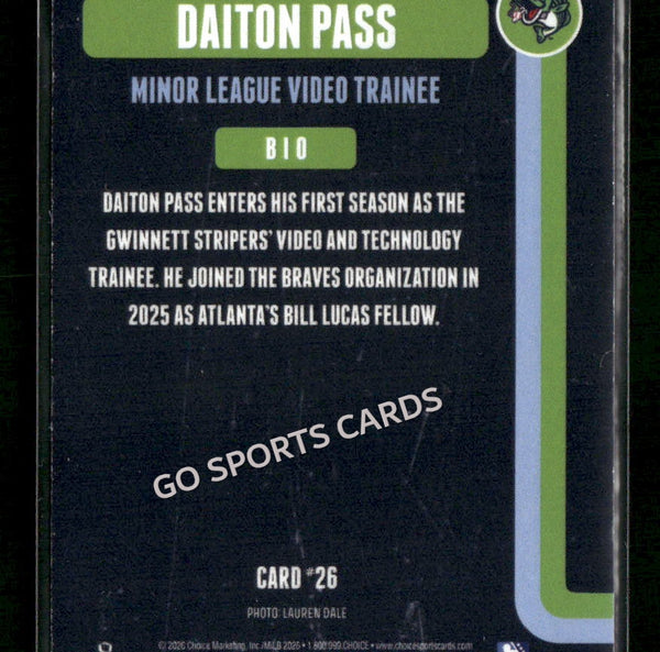 2026 Gwinnett Stripers Daiton Pass