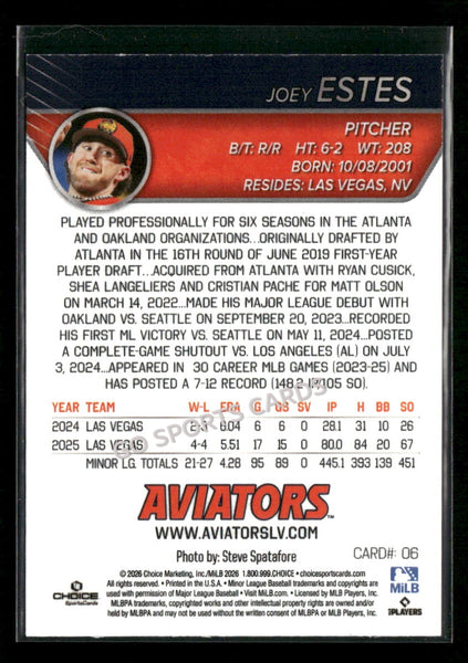 2026 Las Vegas Aviators Joey Estes